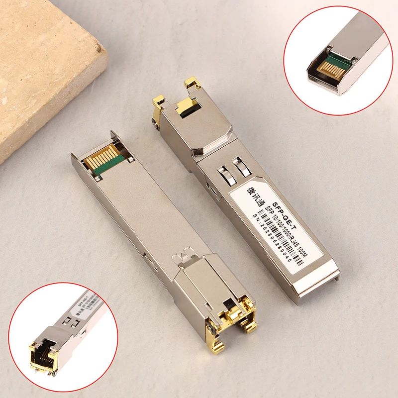 

1/2 шт. медный модуль SFP 1G RJ45 порт оптоволоконный модуль приемопередатчика SFP оптический Ethernet-коммутатор