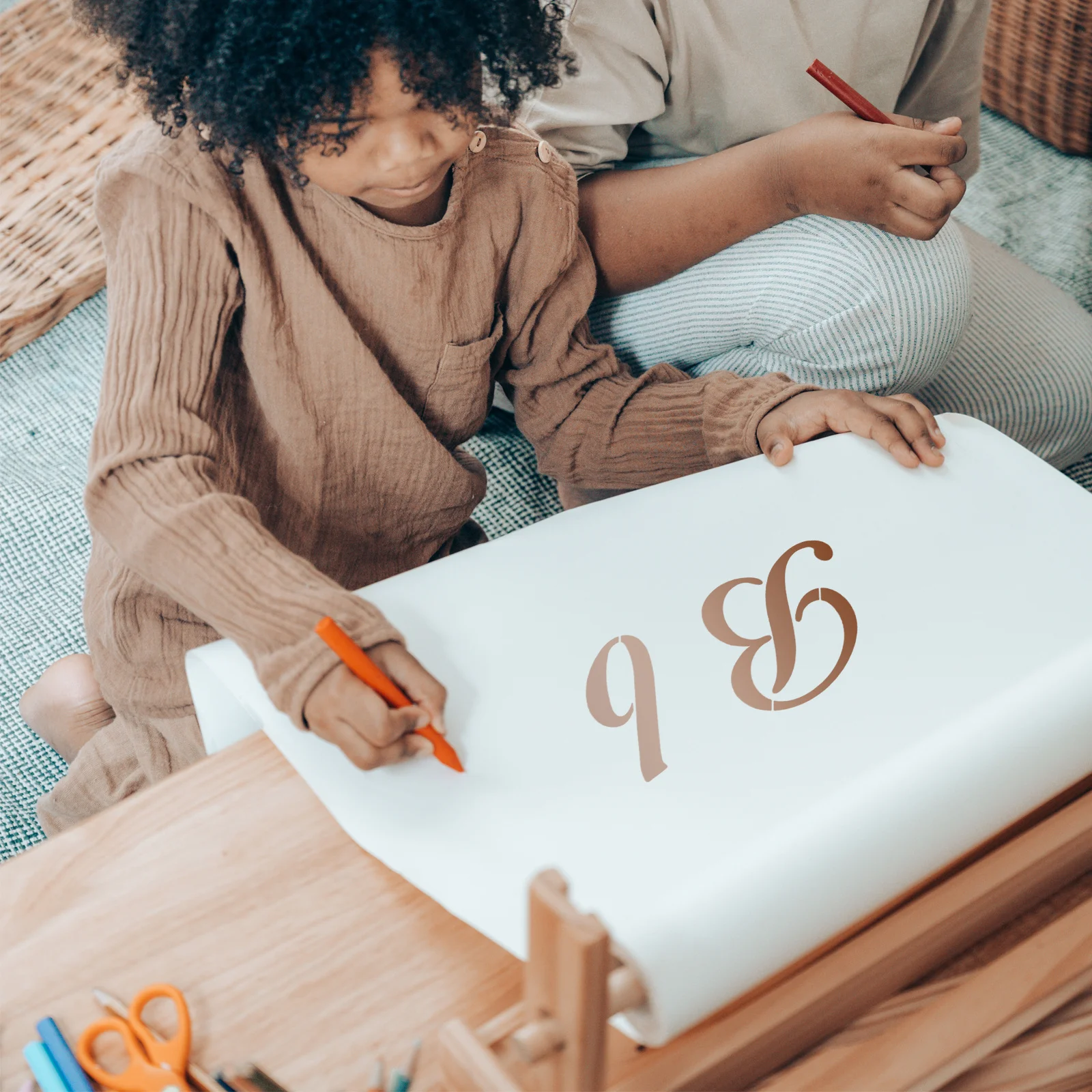 40pcs Painting Stencils Reusable Hollow Diy Template For Wall Art Craft Kids Letter Number Pattern Drawing Supplies Decor