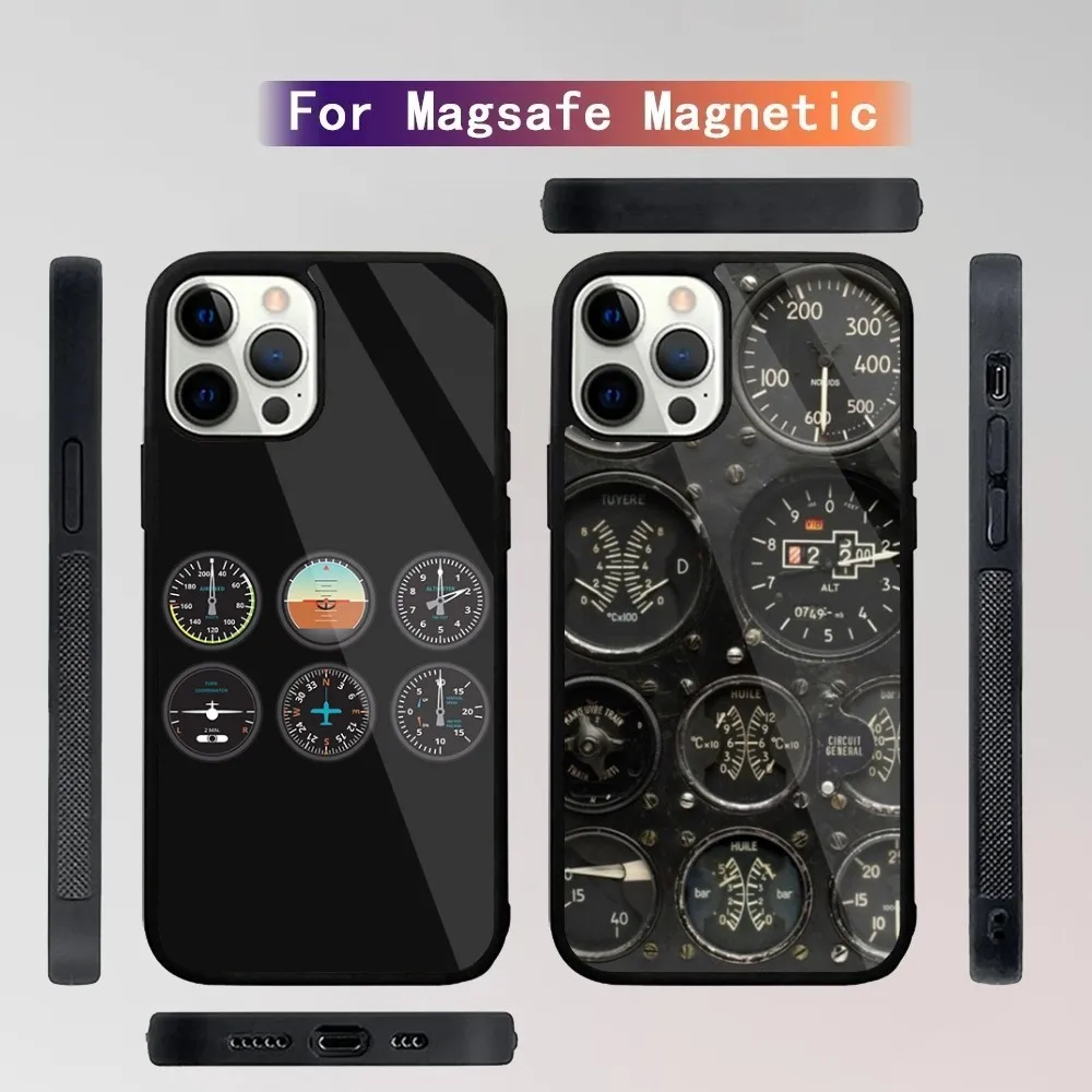 Aviation Aeroplane Pilot Cockpit  Phone Case For iPhone 15,14,13,12,11,Plus,Pro,Max Mini Magsafe Magnetic Wireless Charging