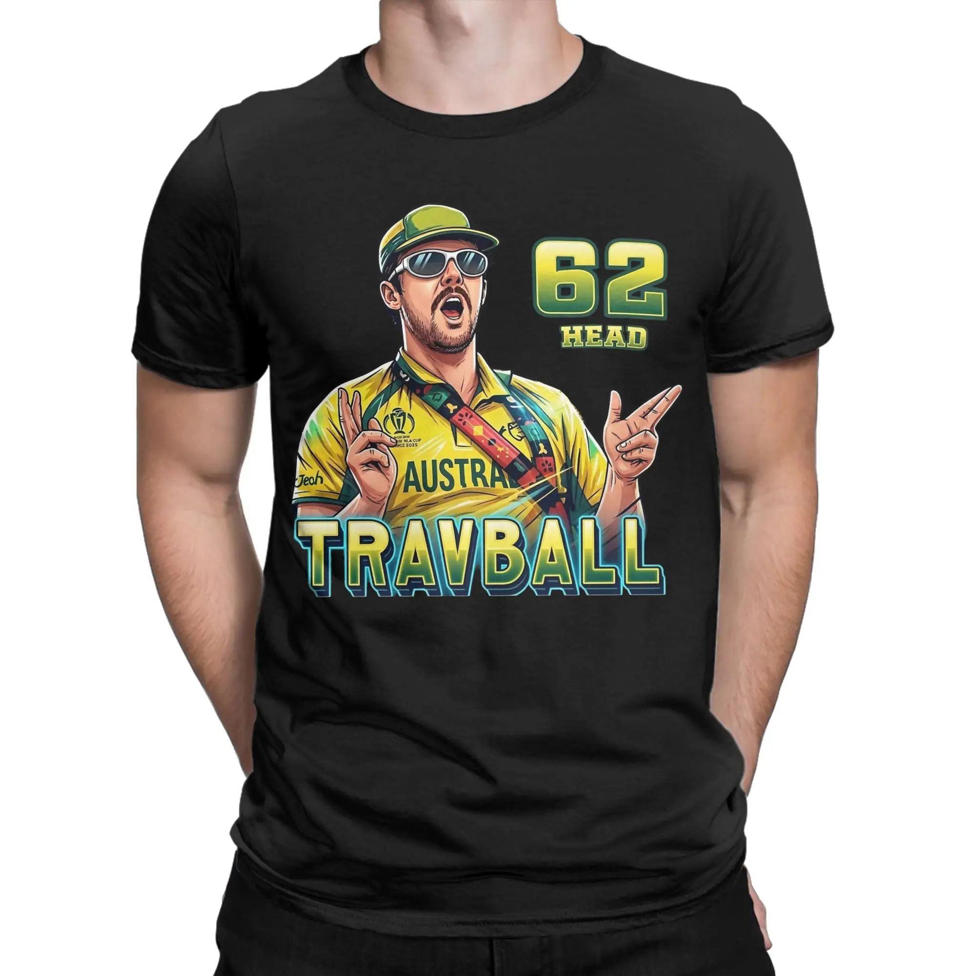 New Arrival Travball Travis Head  T Shirt For Unisex  Cotton T-shirts Short Sleeve Clothing