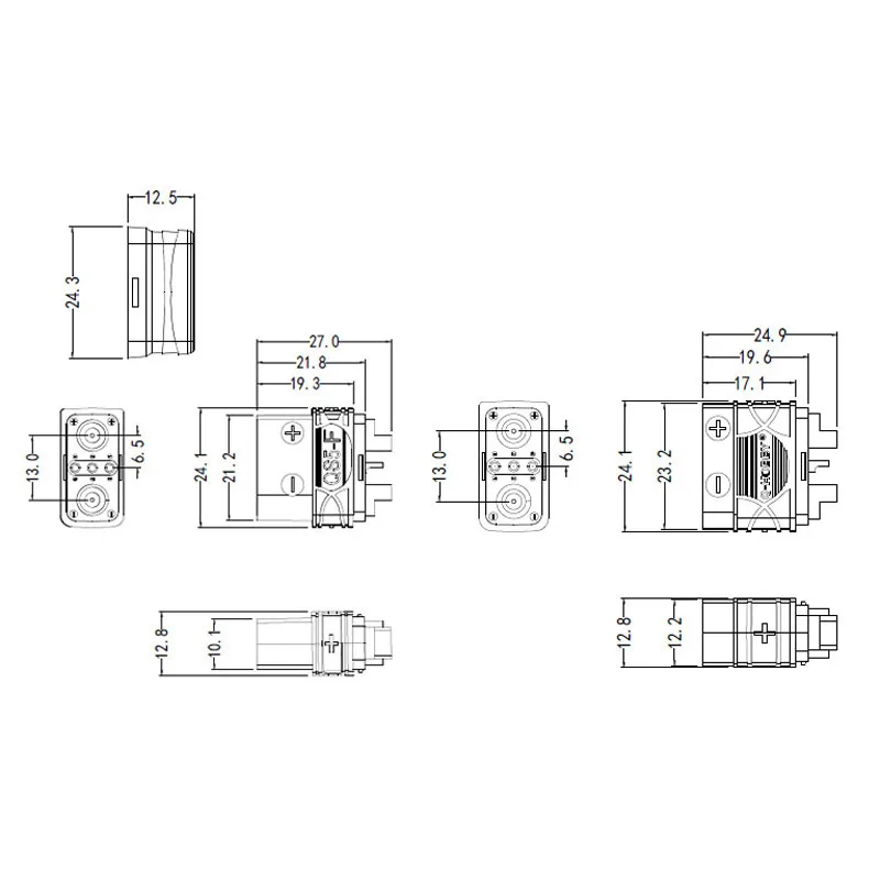 60A QS5 Lithium Battery Connector with Signal Pin High Current Male Female Power Plug Anti-spark Battery Plug for Aircraft Model