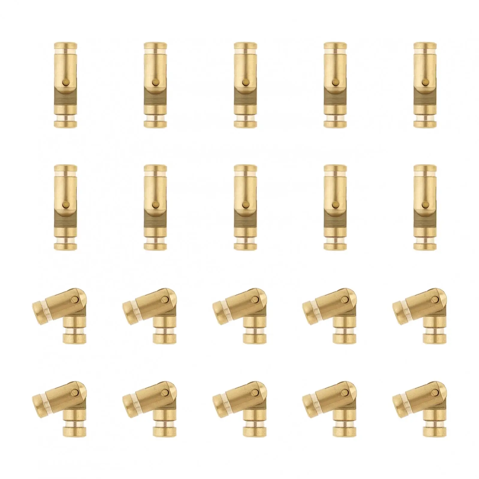 20 pcs Folding Brass Barrel Hinges for Jewelry Keepsake Box / DIY Jewelry Cabinet Door Wooden Box with 135 Degree Opening Angle