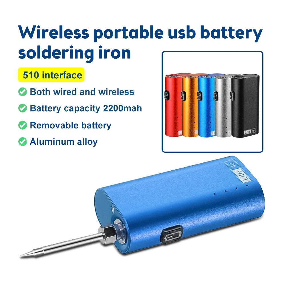 40W Electric Soldering Iron Wireless Charging Soldering Iron Portable with USB Soldering Tool Android Interface Charging