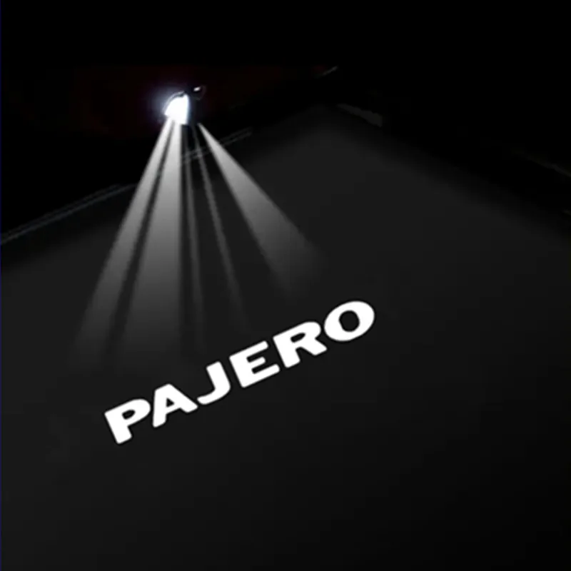 2PCS Car Door HD LED Lamp Projector Courtesy Welcome Light For Mitsubishi Pajero V87 V93 V97 V80 Montero Grandis