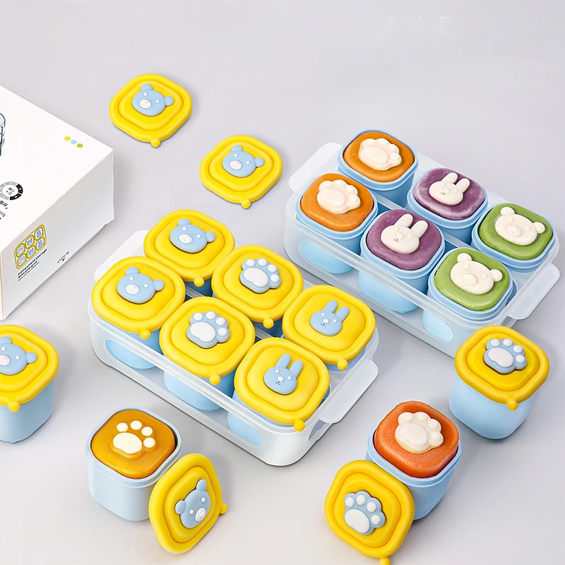 

Baby snack storage box, airtight snack container for freezing, portable complementary food box, suitable for travel and picnics