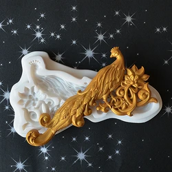 Beautiful Peacock Biscuit Mold Cake Candy Decoration Mold Kitchen Baking Accessories Fondant Mold Resin Silicone Tool