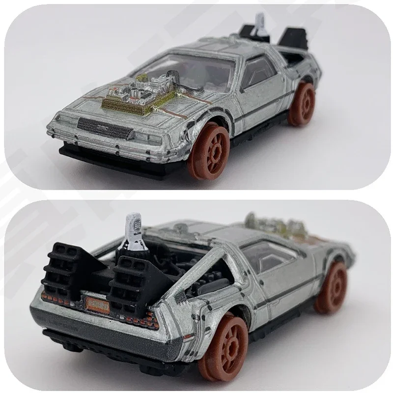 Hot Wheels Cars Back to the Future Time Machine-1955 Movie Real Rides 1/64 Collection Metal Diecast Model