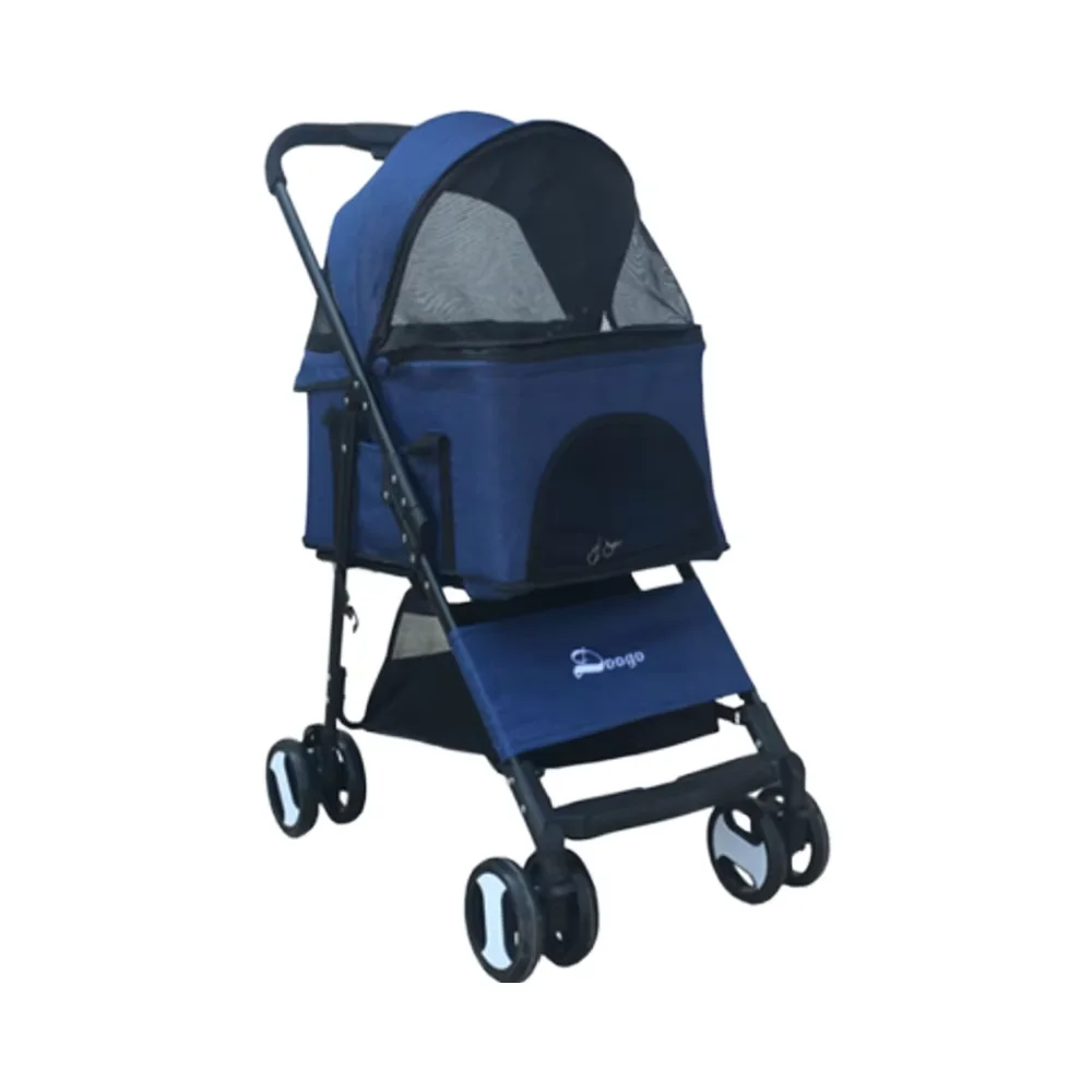 

Meiweipet Foldable 600D Oxford Fabric Pet Carrier Blue 5.5-Inch EVA Wheel Storage Basket All Car for Design for Cats Dogs