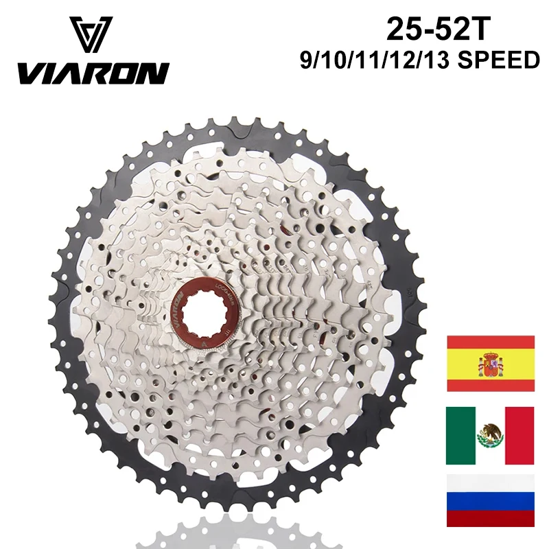 Bike Cassette Sprockets HG 9 10 11 12 13Speed Cassette MTB Road Aluminum Alloy Bicycle Freewheel 25T-50T Bike Accessory Parts