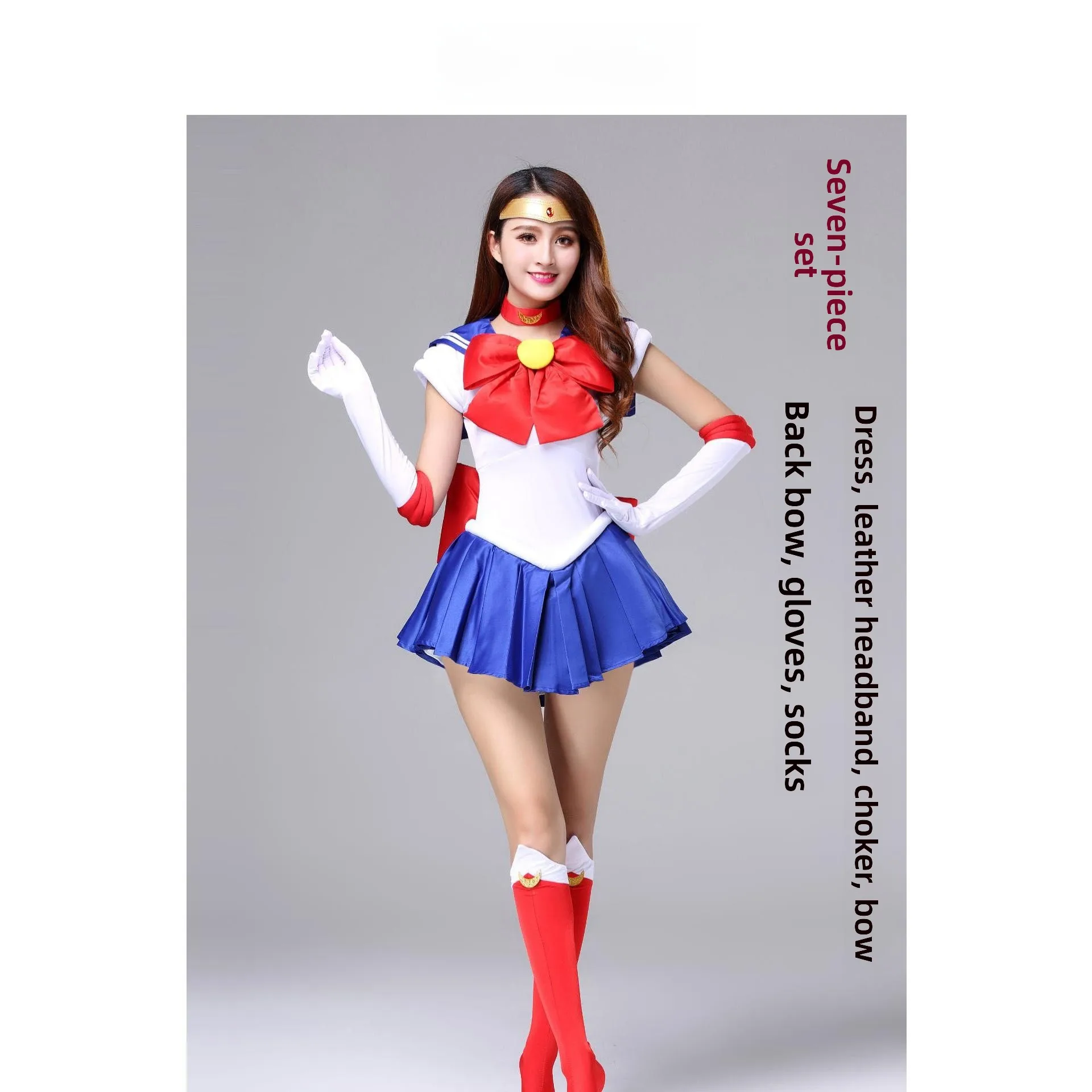 Kostium na Halloween Usagi Tsukino Sailor Moon Cosplay Odzież Damska Anime Water Ice Moon Play Strój z Tkaniny Nylonowej