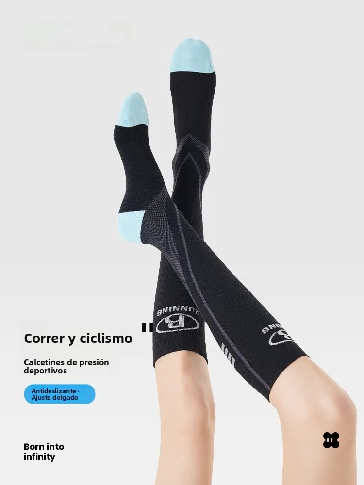 Calcetines Largos de Cresión Deportivos Profesions JKN para Mujer, para Cico, Running, Bicicleta de Carretera, Legg...