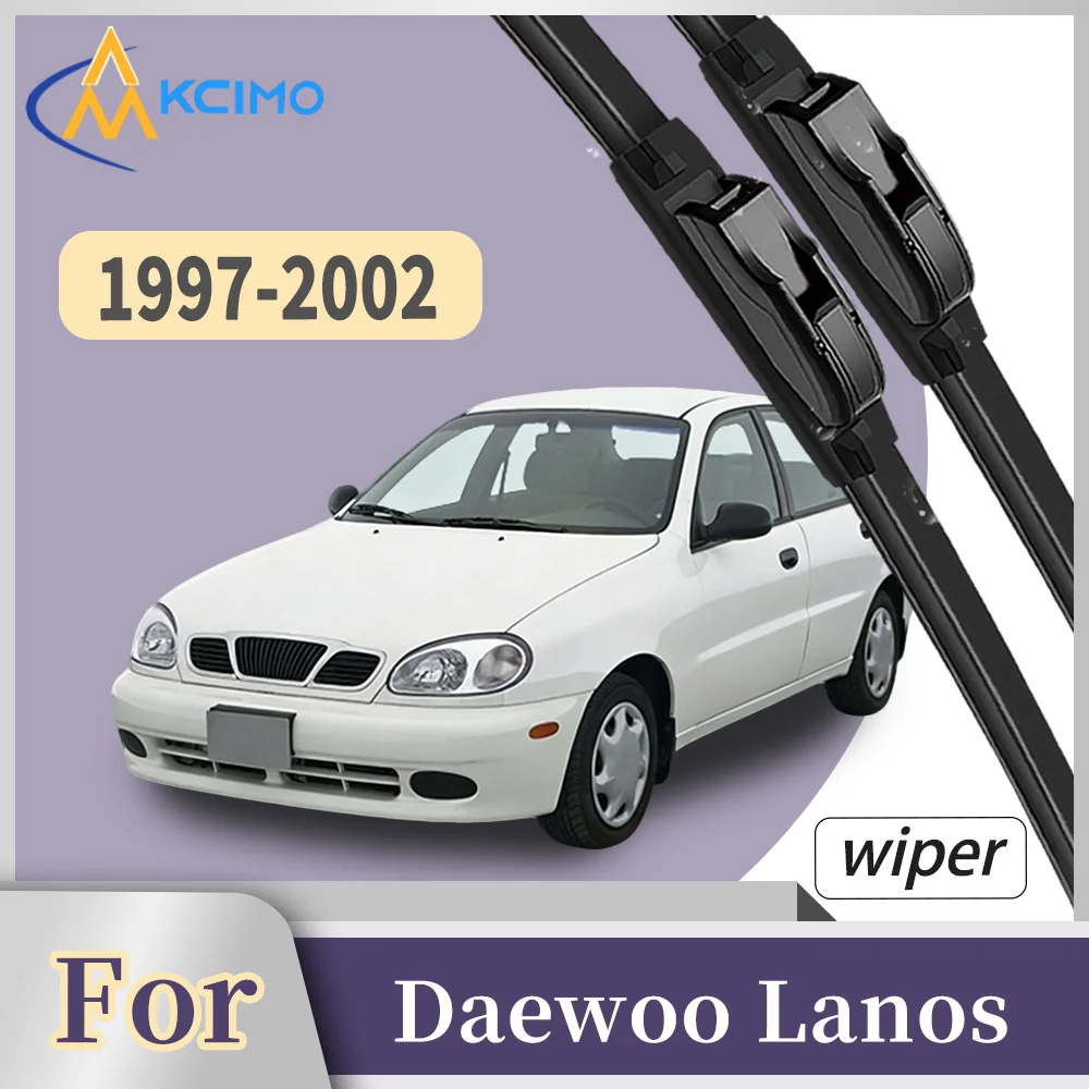 

Premium Rubber Front Windscreen Wiper Blades For Daewoo Lanos T100 1997-2002 Smooth Wiping Waterproof Windshield Kit 2Pcs