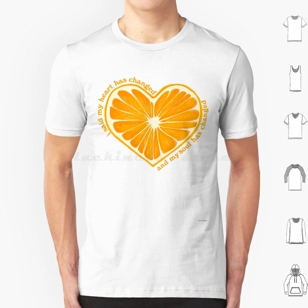 Orange Juice Stick Season T Shirt Big Size 100% Cotton Orange Juice Stick Season Noah Kahan Kahan Noah Orange My Heart Has