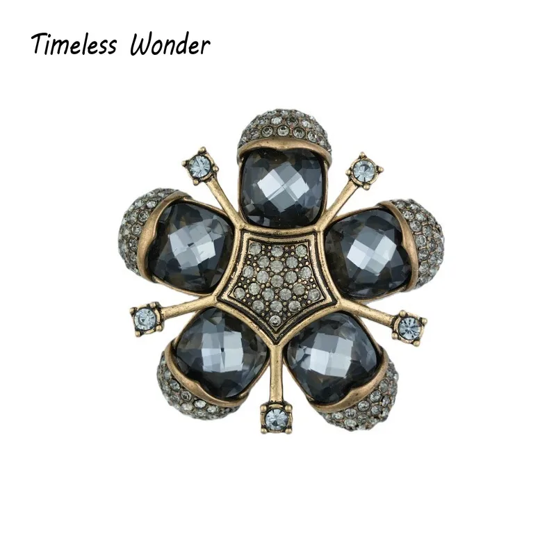 

Timeless Wonder Fancy Zircon Floral Brooch Pins for Women Designer Jewelry Runway Top Trendy Rare Gift Classy Vintage 7523