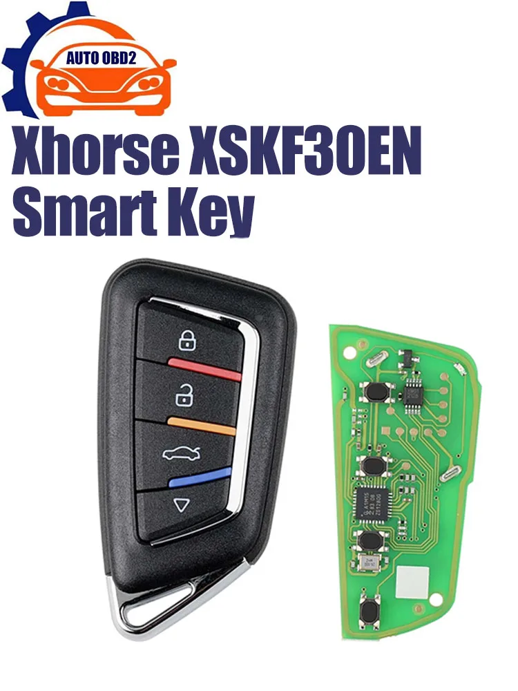 Xhorse XSKF30EN Smart Key Knife Style 4 Buttons Work with Xhorse VVDI Key Tool Max Pro/VVDI Key Tool Max 1 Piece