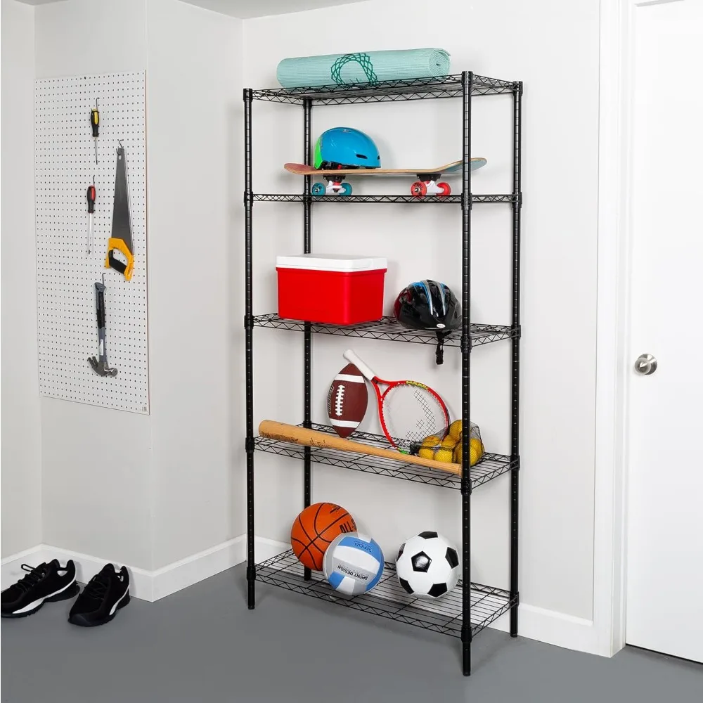 SHF-01442 Storage Shelving, 5-Tier, Black muebles de baño  storage cabinet  furniture  comodas con cajones