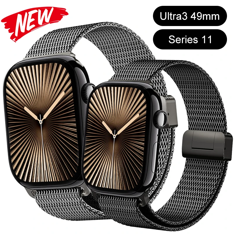 

Magnetic Loop Strap For Apple watch 11 10 Band 46mm Bracelet For iWatch Series 8 7 6 9 SE 5 4 42mm 44mm 45mm 41mm Ultra3 2 49mm