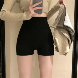 Sweet Hot Girl New Style Anti-exposure Knit Safety Pants Inner Warm Abdomen Lifting Seamless Base Cropped Shorts Fashion Slim