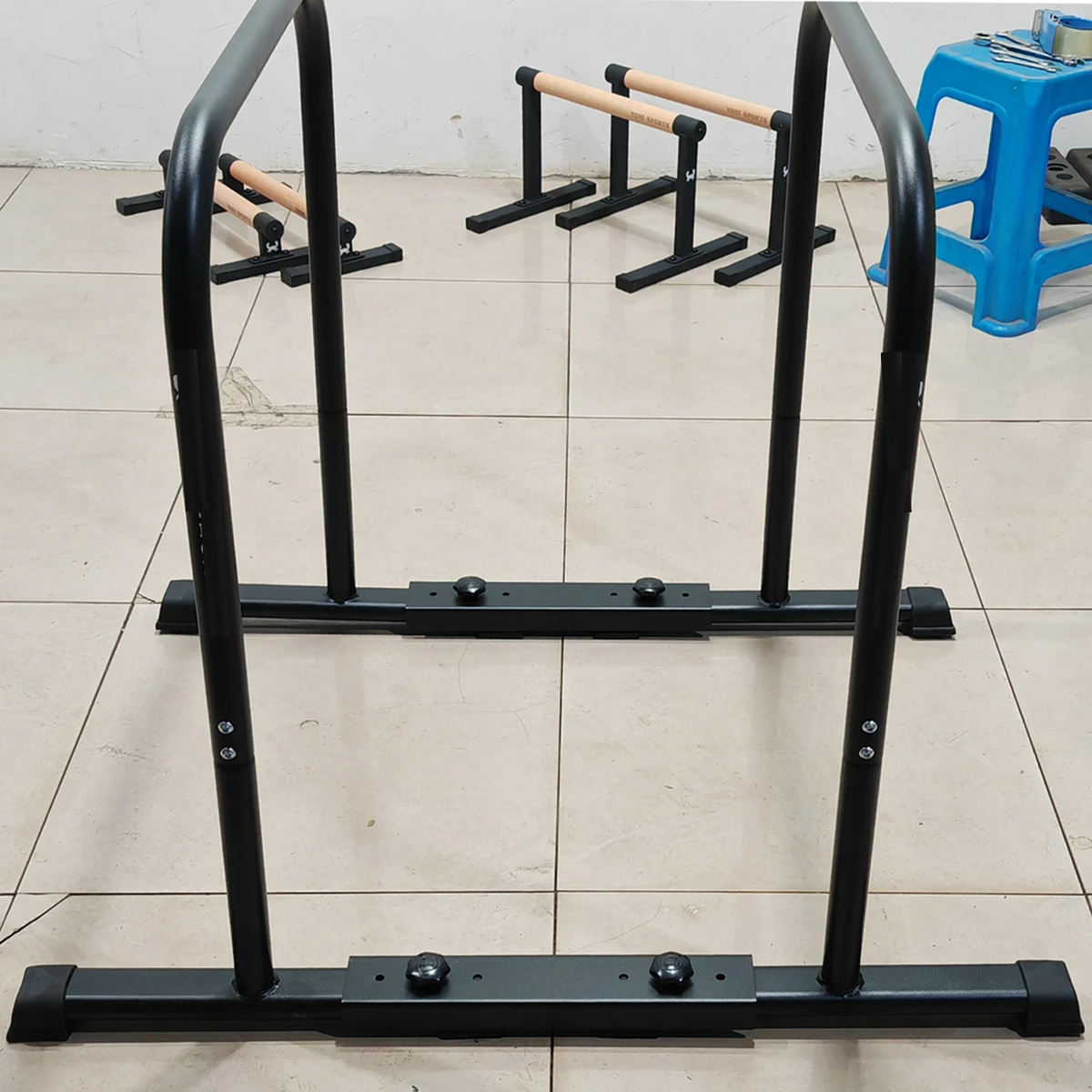 محطة تراجع وظيفية تقف اللياقة البدنية تجريب Dip Bar Station Stabilizer Parallettes رفع موقف شريط متوازي جديد #5