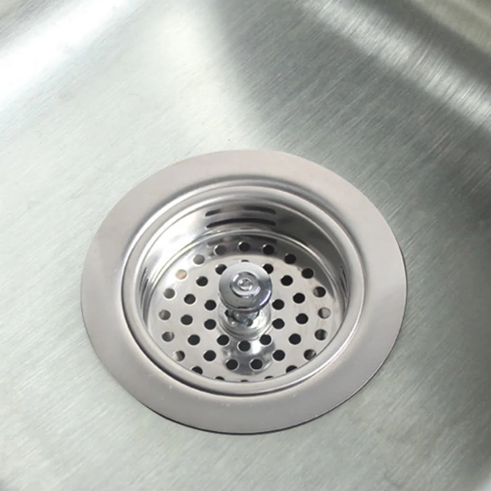 Stainless Steel Sink Basket Strainer Replacement with Multi Hole Design to Capture Food Particles and Prevent Clogs