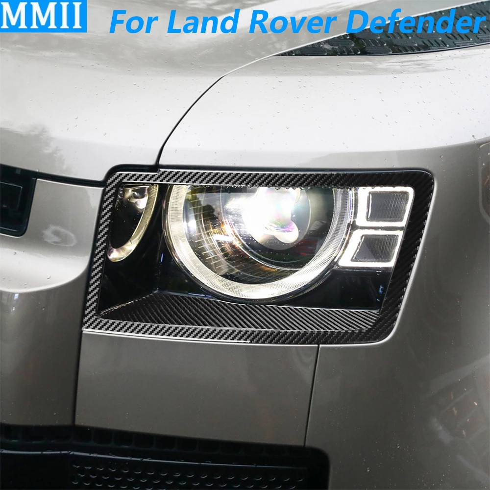 

Декоративная накладка из карбона на передние фары для Land Rover Defender 2020-2025, аксессуар для автомобиля