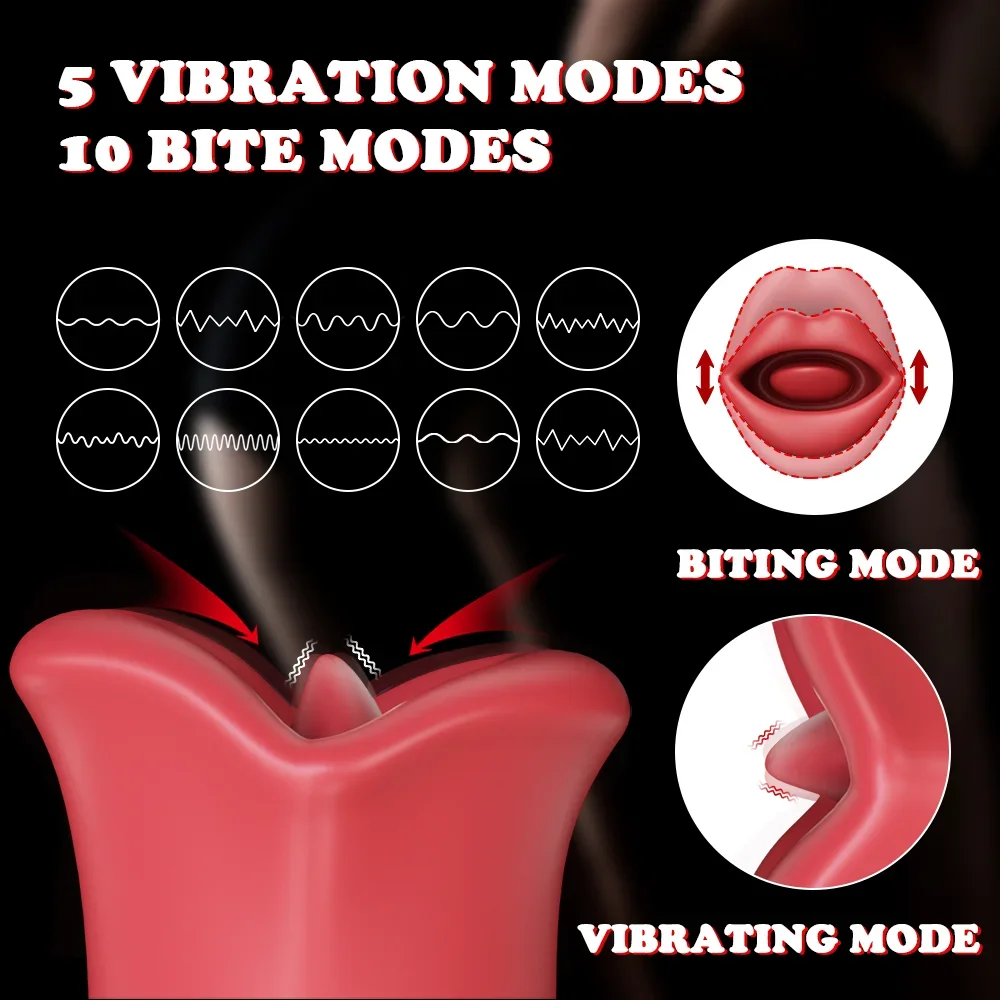 Vibrator Hisap Jilat untuk Wanita Stimulasi Oral Mulut Puting Klitoris Getaran Menggoda Mainan Seks Dewasa untuk Wanita