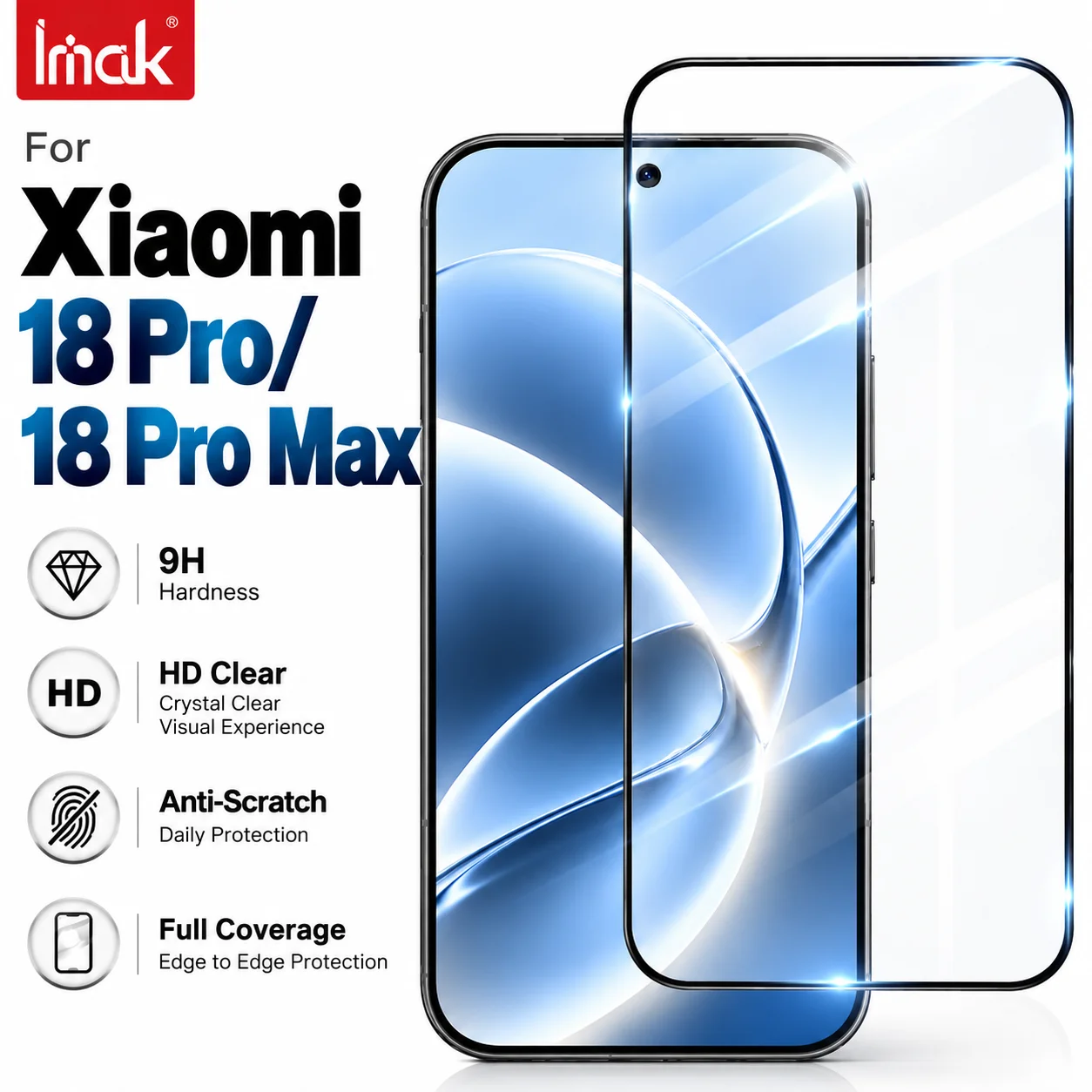 Tempered Glass For Xiaomi 18 Pro Max Support Fingerprint Protector Film Oleophobic Coating FM0003
