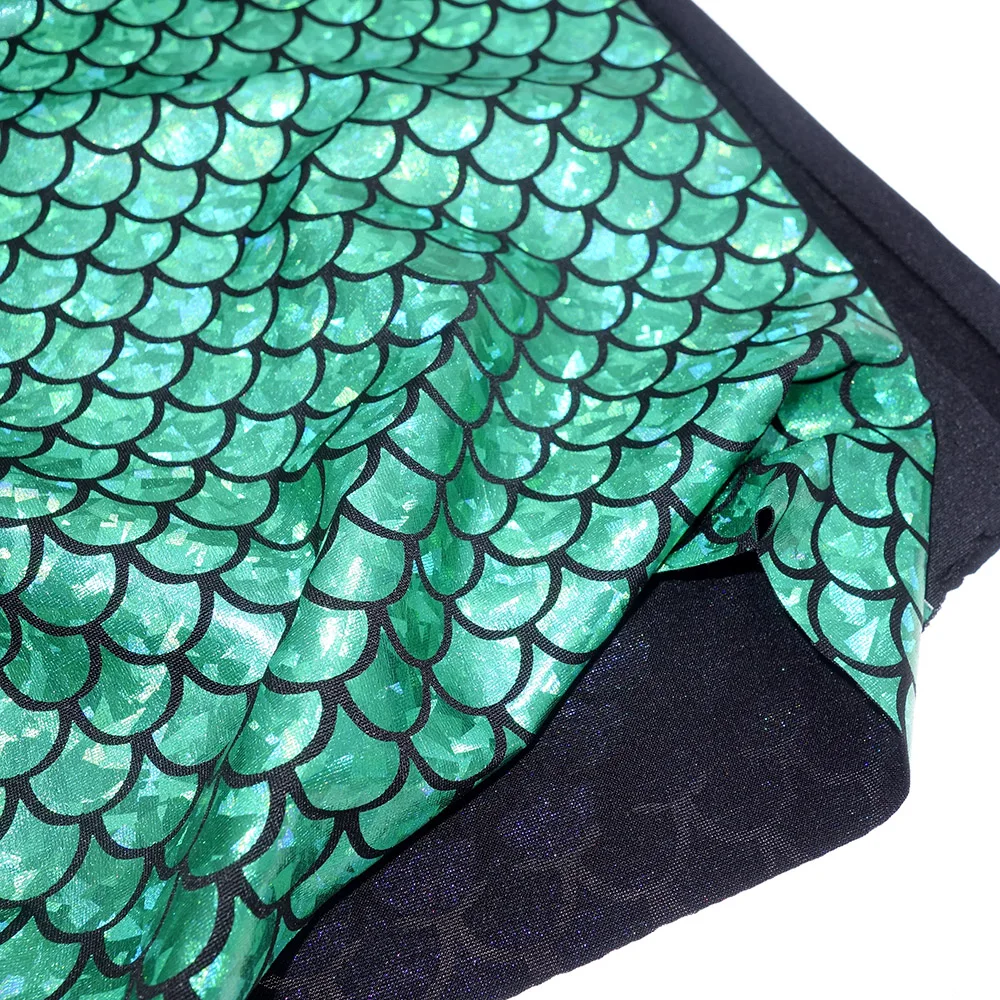 150CM Wide Fish Scale Bronzing Cloth Stage Performance Clothing Fabric Elastic Laser Magic Fabric Color Decorative Fabric