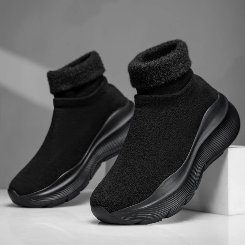 

YRZL Men Women Shoes Winter Boots for Men Anti Slip Snow Boots for Men Warm Comfort Outdoor Work Boots Cotton Men Sports Shoes