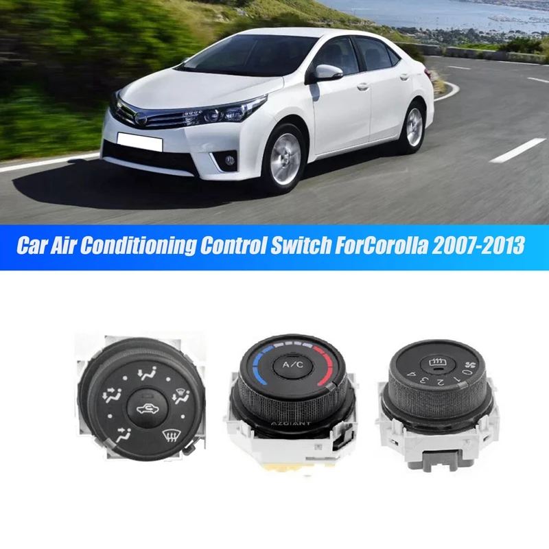 

1Set/3Pcs Air Conditioning A/C Heating Control Button For Toyota Corolla 2007-2013 Air Direction Wind Speed Knob