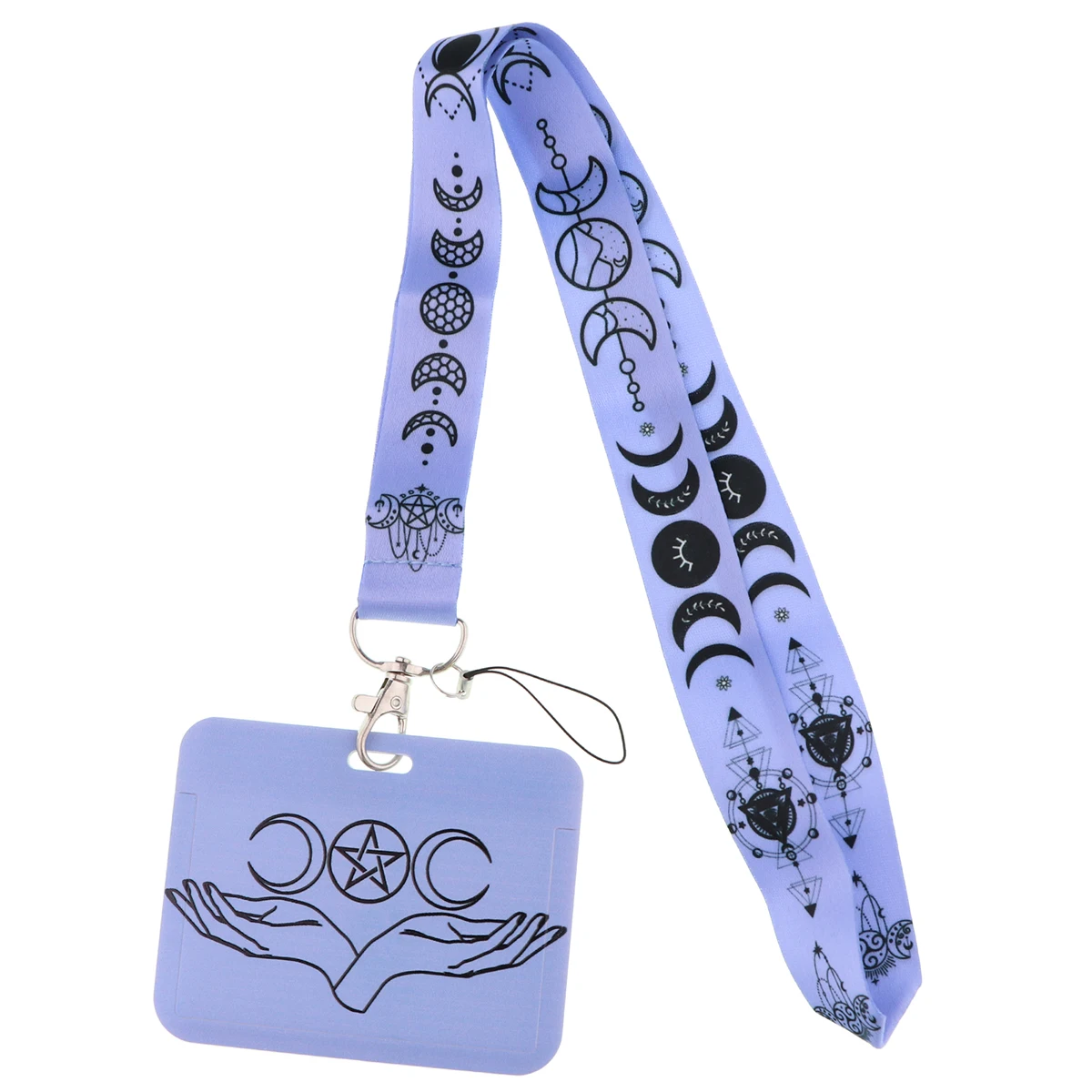 KKZ327-Alpaca Monarch e Borboleta Personalidade ID Card Holder, Bus Card Holder, Staff Card Lanyard para Chaves, DIY Hang Rope Presentes