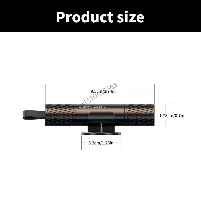 مطرقة الهروب لسلامة المركبات 090E مزودة بأداة تحطيم النوافذ وقطاعة الحزام، مطرقة إنقاذ الحياة الآمنة في حالات الأزمات #6