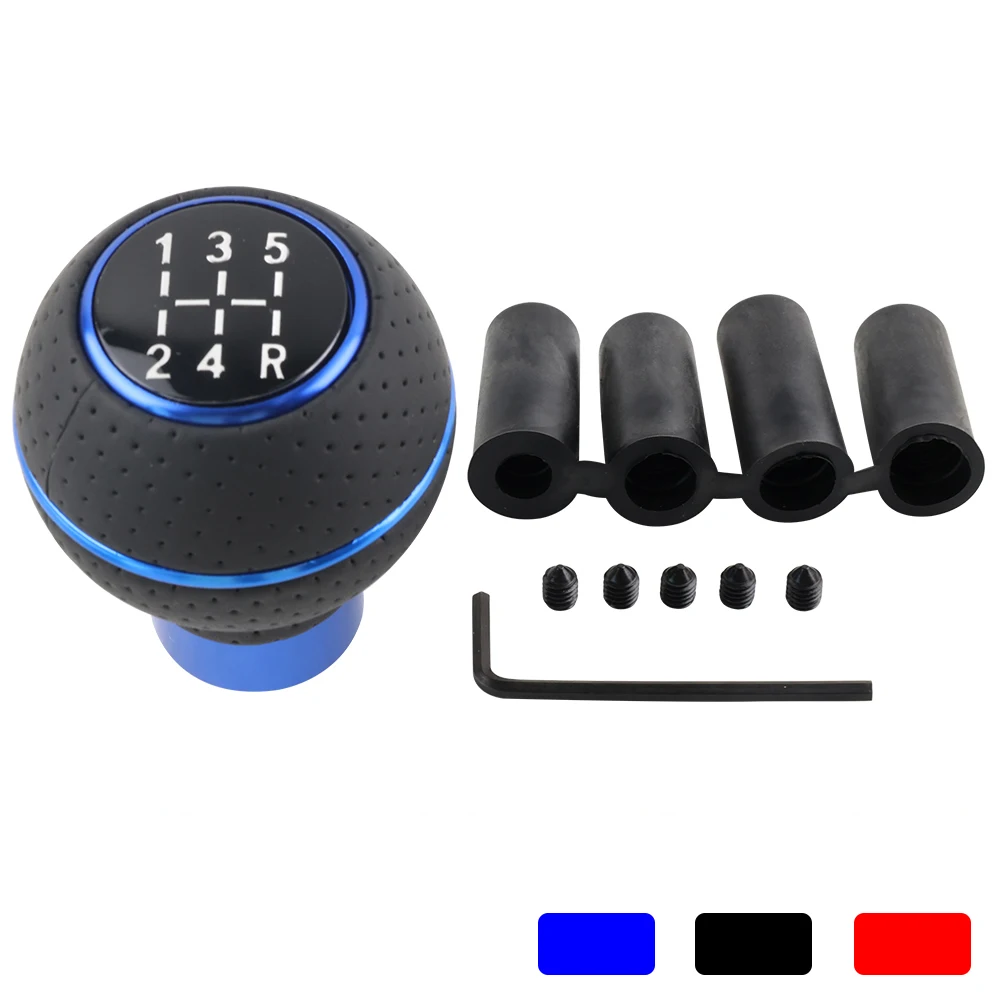 

Car Accessories Universal 5 Speed Manual Ball Shift Knob with Adapters Gear Shift knob for Most Car