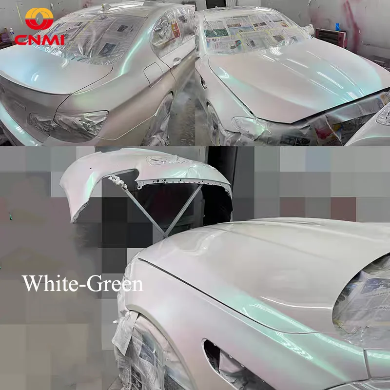 100g Bulk Polarized White Pearl Mica Pigment Chameleon Chrome Pigment for Car Paint Cosmetics Manicure Mica Dust Slime Dye