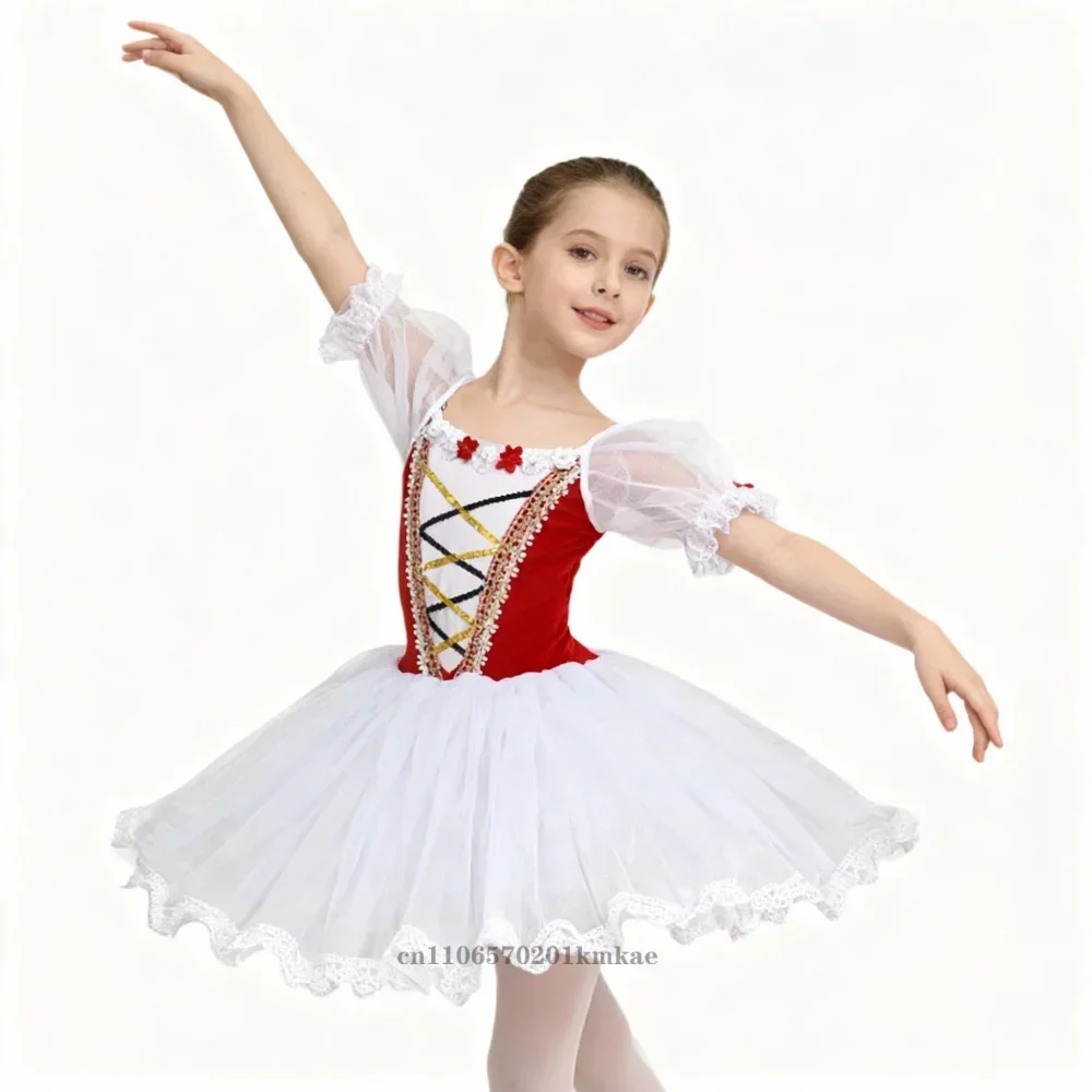 Adult Professional Long Ballet Dress Romantic Swan Tutu Giselle Children's Ballerina Costume for Dance Performance Girls Women