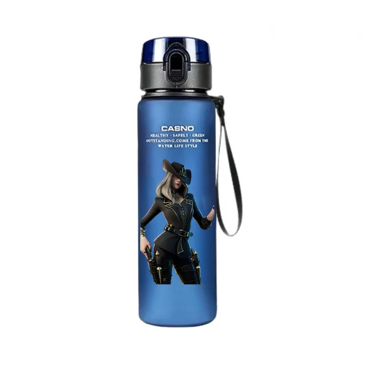 Fortnite Blue Black Plastic PcLeakProof Resistant Outdoor 560ML Large Capacity CampingPortable Travel Sports Water Cup Gifts