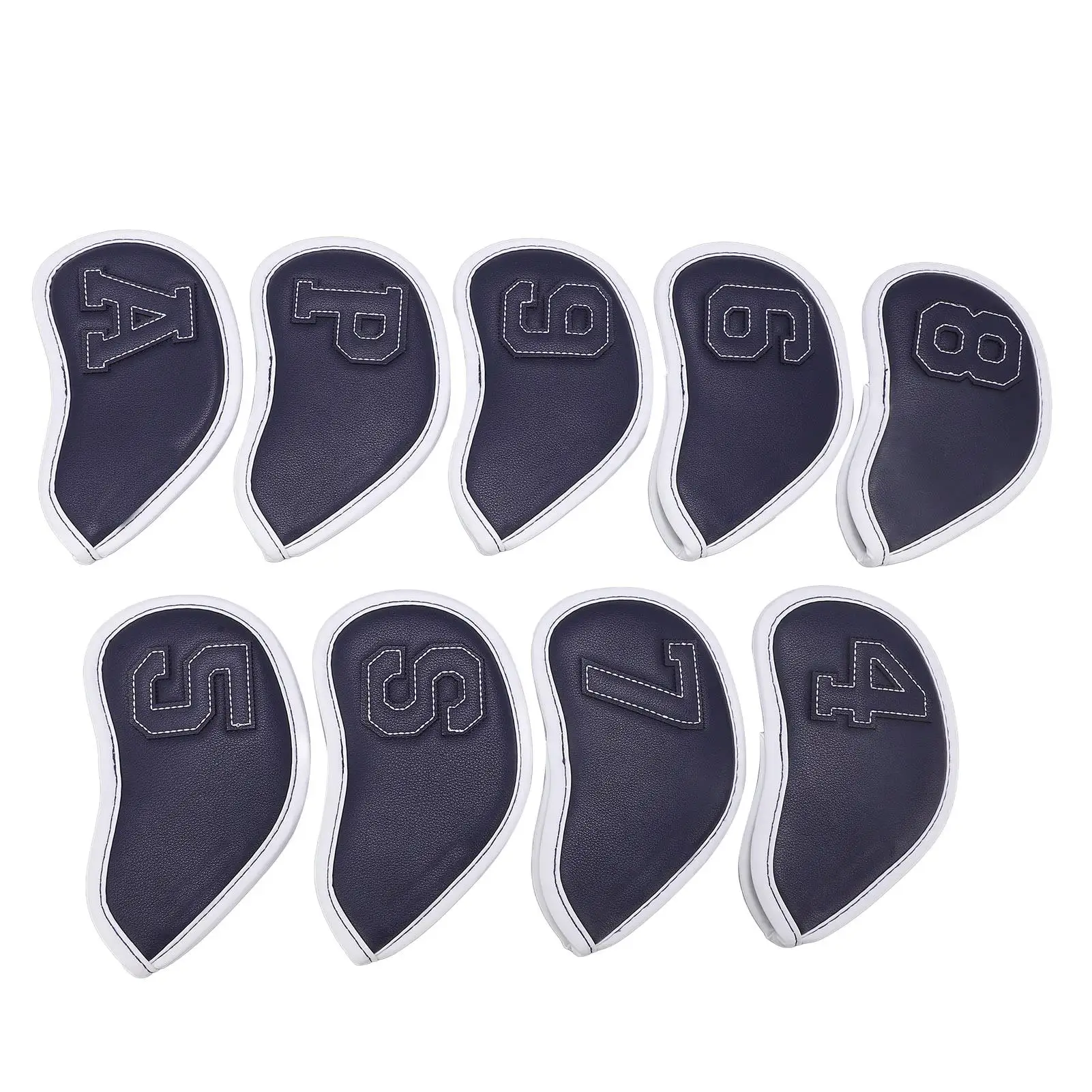 9Pcs Iron Head Covers Set - Waterproof & Sunscreen Protective Sleeves for Big Figures