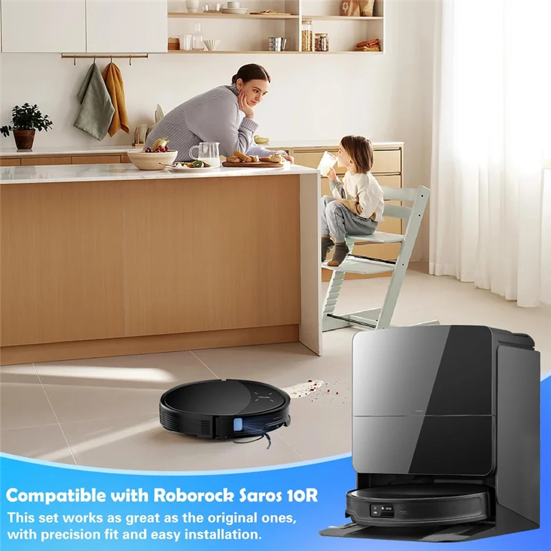 Accessories Part For Roborock Saros 10R Robot Vacuum, Main Brush, HEPA Filters, Side Brushes,Mop Cloth Pads,Dust Bags
