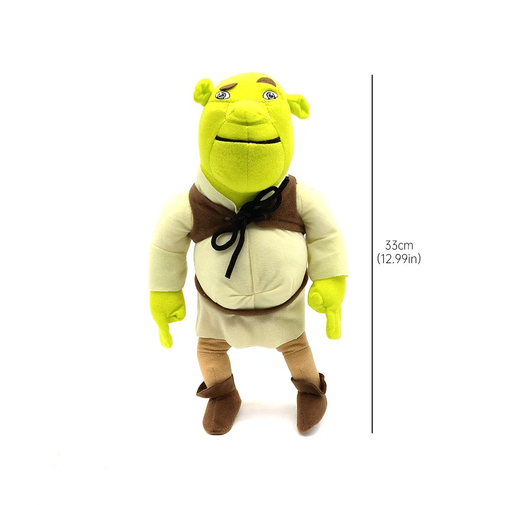 33cm Disney Border Creative Monster Shrek Fiona Doll Kawaii Children Plush Toy Ornament Christmas Gift Halloween Room Ornament