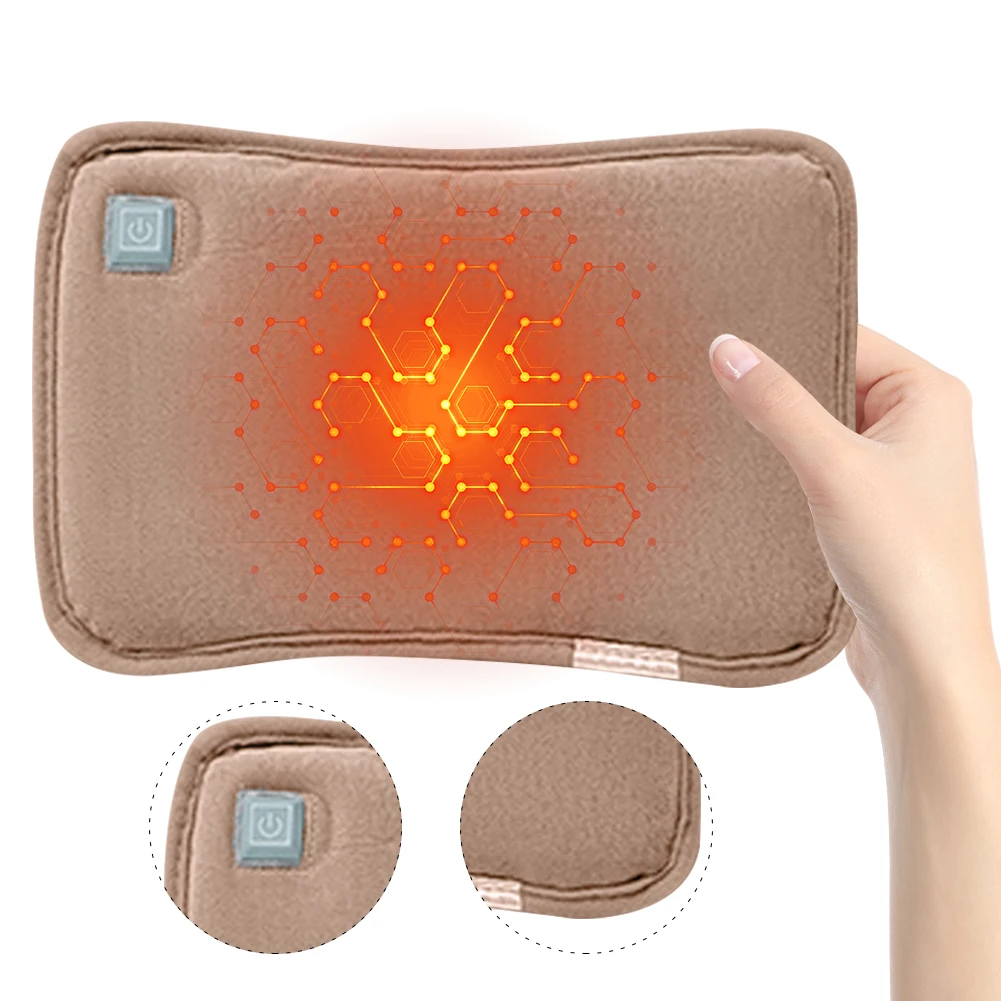 Electric Hot Bag Electric Hot Water Bag Hot Water Bottles Hand Warmer Winter Soft Plush Charging Rechargeable Warm Hand Pocket