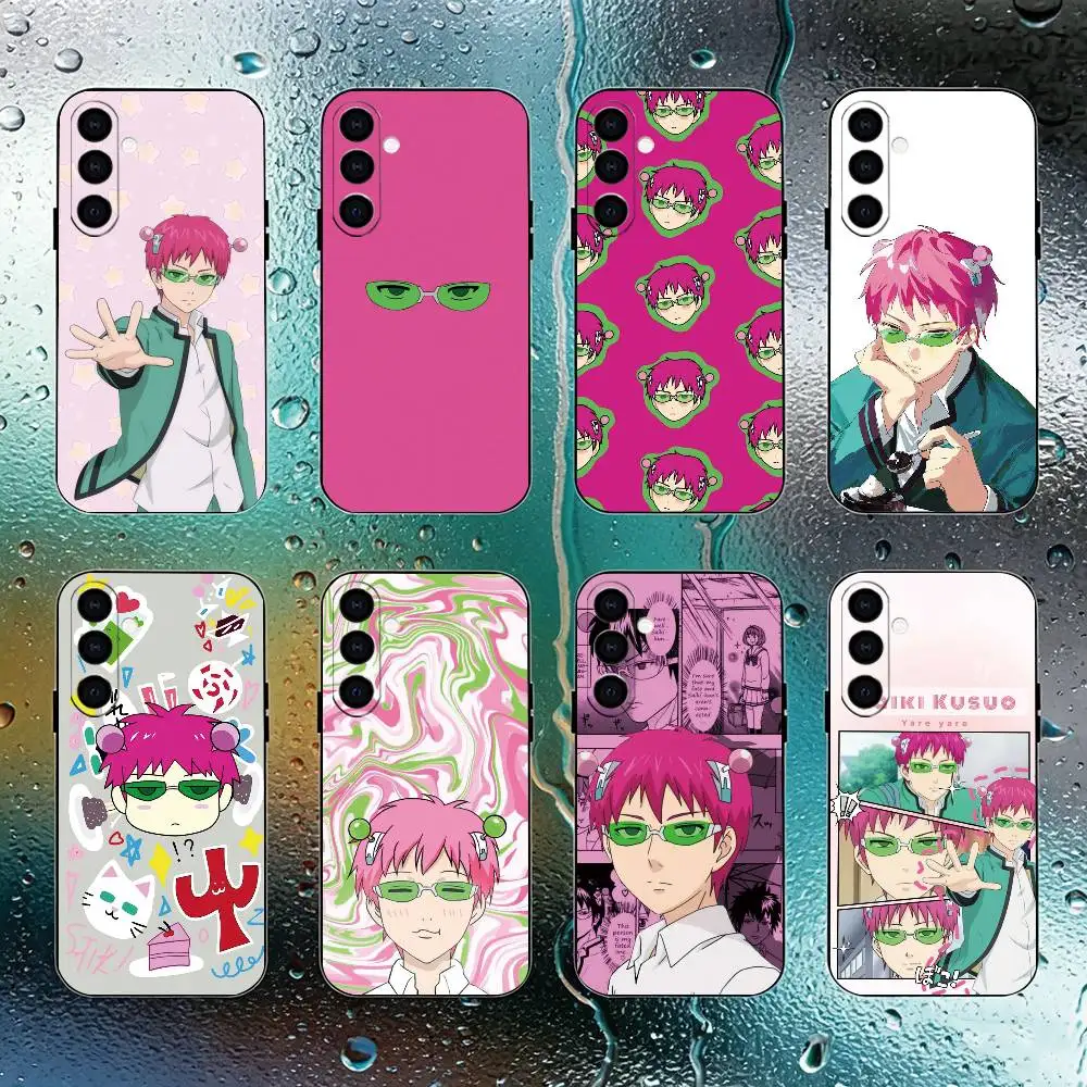K-Kusuo S-Saiki Phone Case Black Silicone Soft For Samsung Galaxy A73,A72,A71,A70,A53,A52,A51