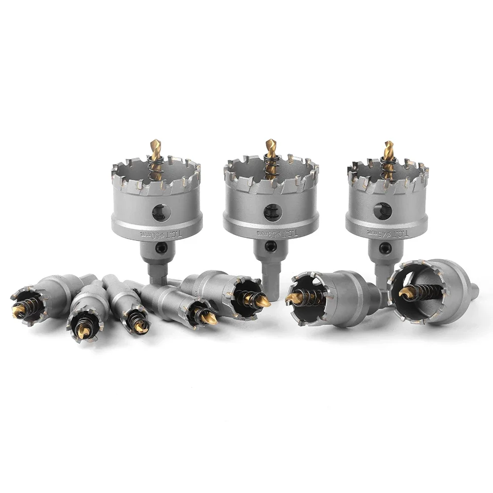 

16mm-200mm Hole Saw Tungsten Carbide Tipped Drill Bit Hole Saw Cutter For Stainless Steel Metal Alloy Drilling Quick Punch Tool