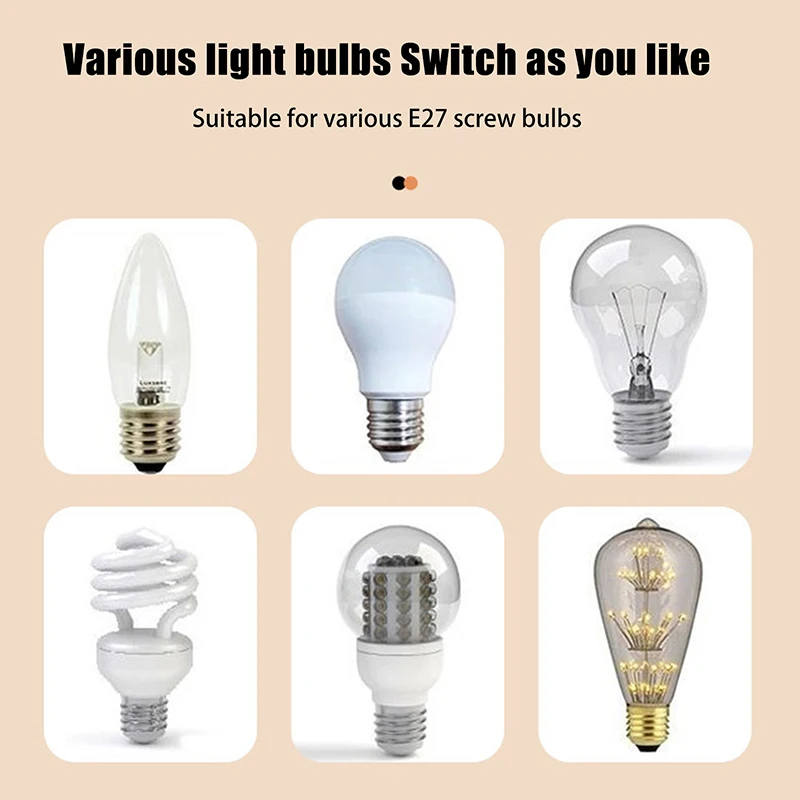 E27 Screw Lamp Base Holder, 220V White Lighting Bulb Socket Adapter, 1/5PCS Ceiling Light Bulb Mounting Base