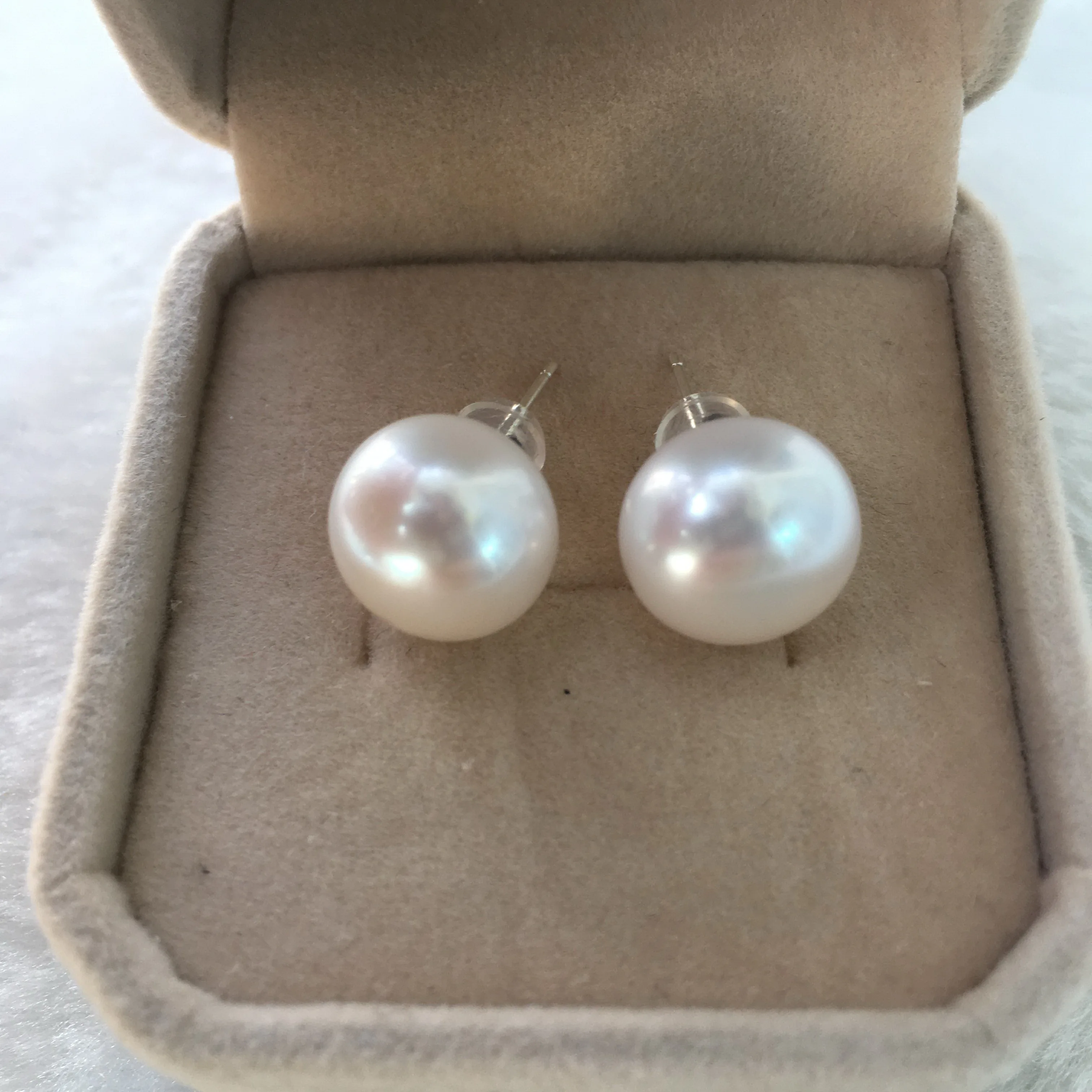 

Natural Pearl Earrings AAA11-12mm South Sea Pearl Earrings 925s