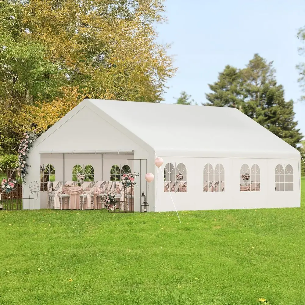 

Heavy-Duty 20x26 Outdoor Carport Tent with Removable Walls for All-Season Protection and Portable Storage