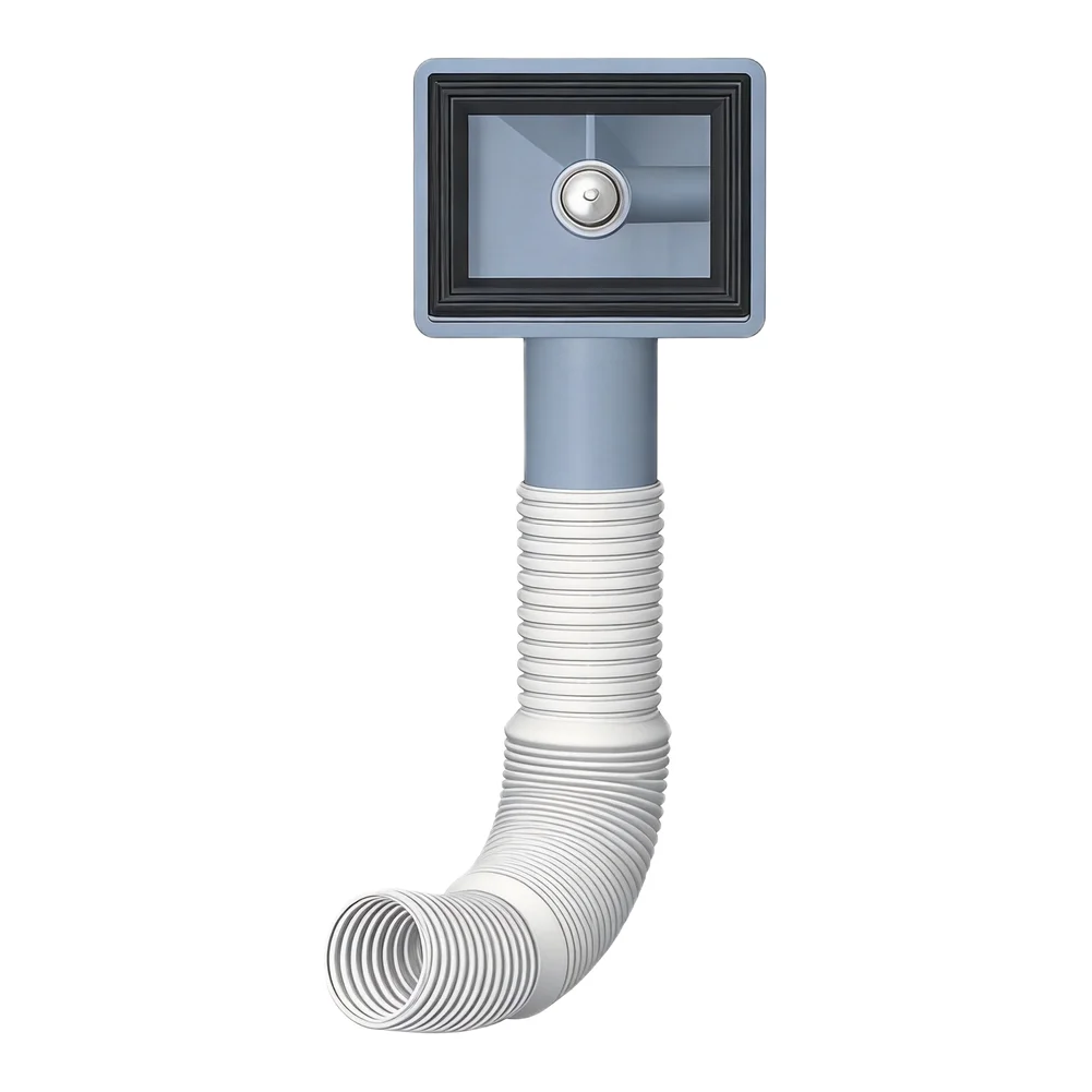 Overflow Pipe for Kitchen Sink Washbasin Drainer Replacement Built from ABS Plastic with Standard Square Interface Fit