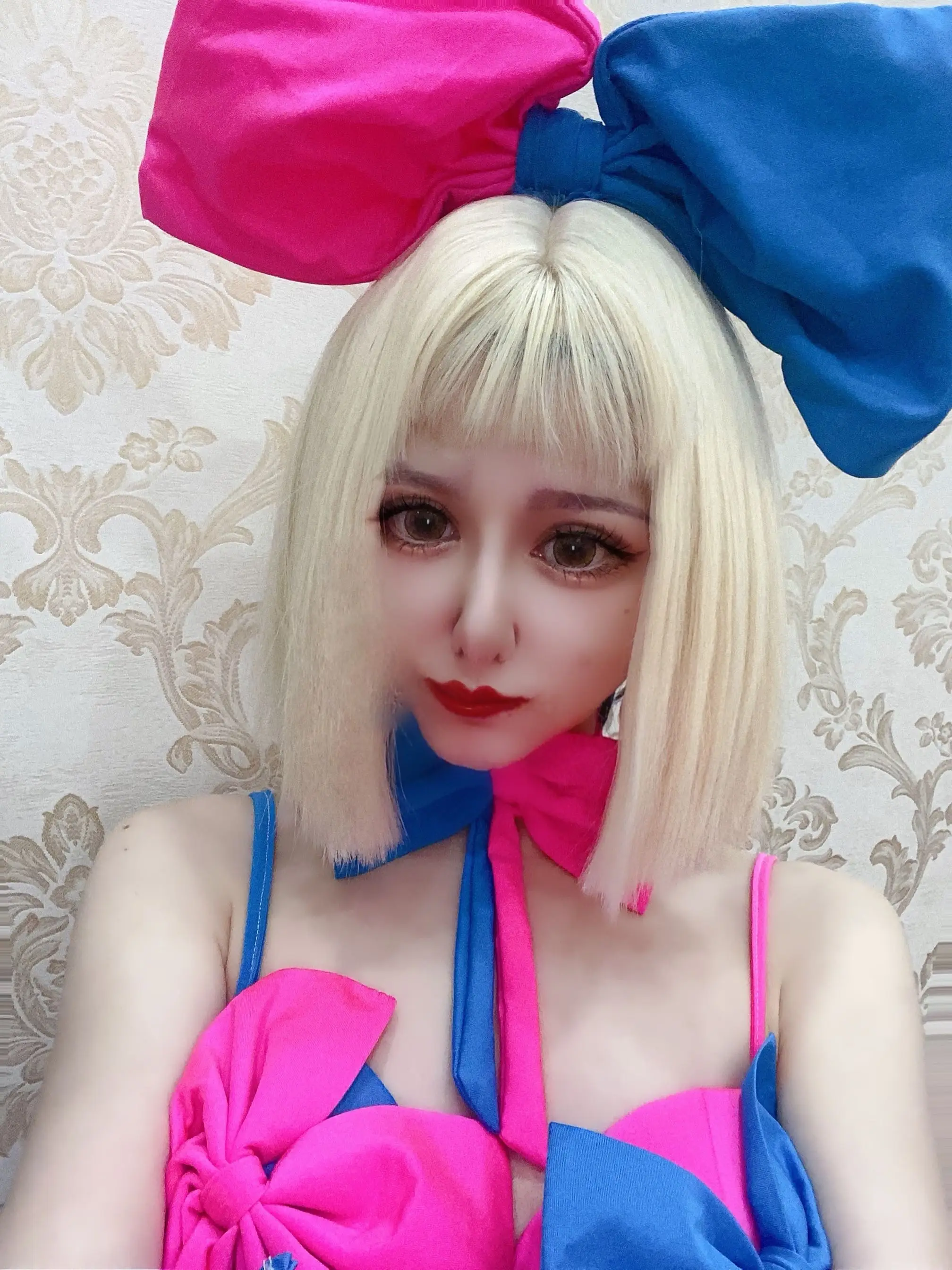 Novo dia dos namorados festa traje boate gogo bar dança rosa azul adorável sexy doce roupas traje para pequena menina feia carro