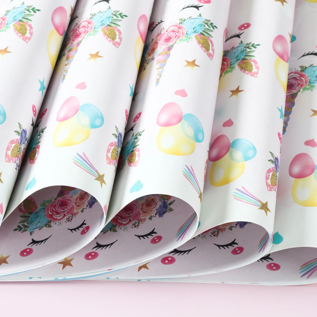 

Unicorn DIY Gift Wrapping Paper 50 * 70cm Unicorn Children's Friends Holiday Gift Box Wrapping Paper Unicorn Party Decoration