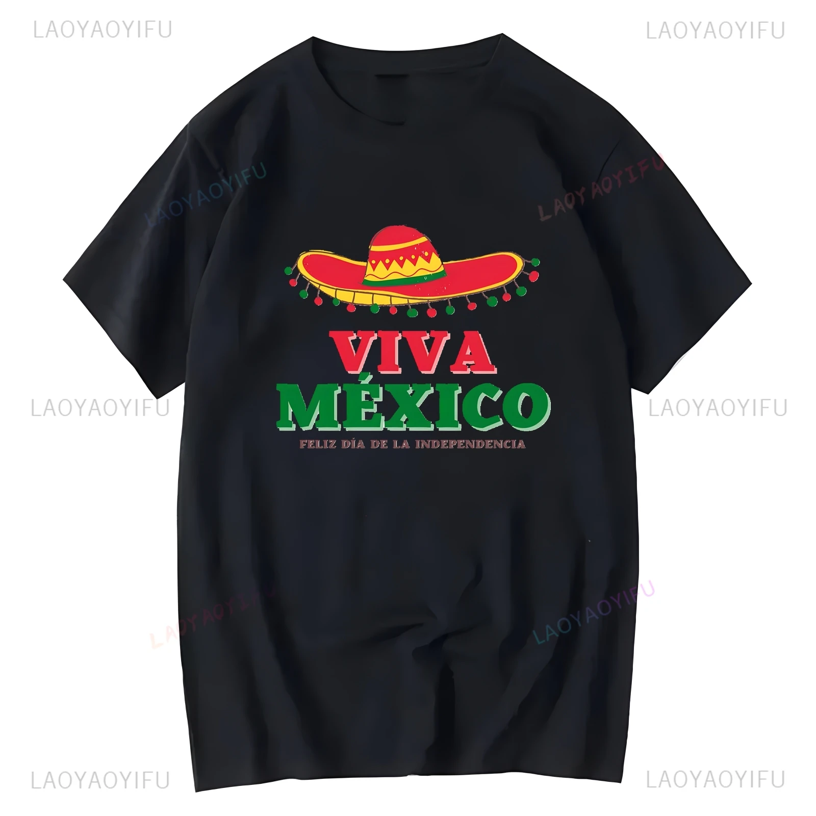 VIVI MEXICO- Celebrating Mexico's Independence Day Printed Shirt Street Casual Top, Men's Spring/summer Short-sleeved T-shirt