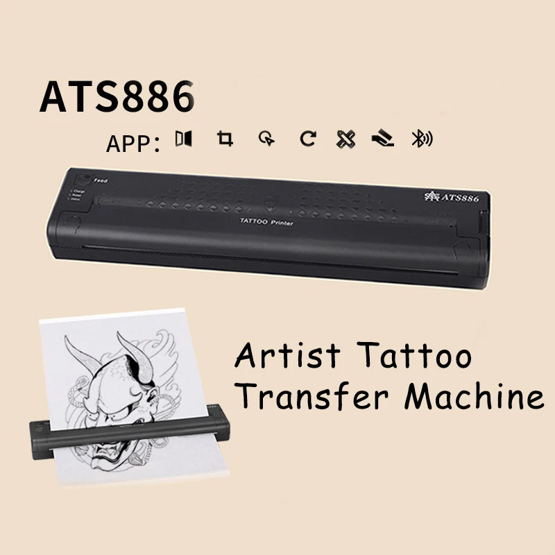 Professional Wireless A4 Size Tattoo Transfer Machine Tattoo Stencil Printer Bluetooth Permanent Makeup Accessories